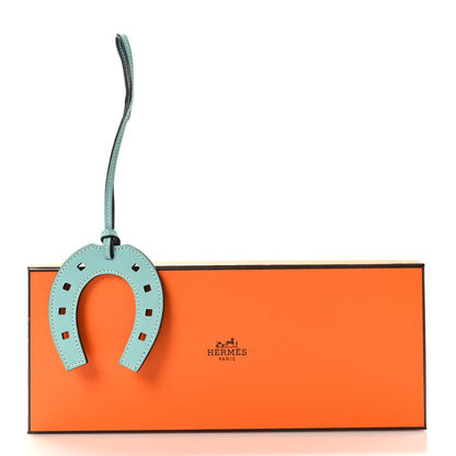 Hermes Swift Paddock Horseshoe Bag Charm Bleu Atoll Colvert 4 of 4
