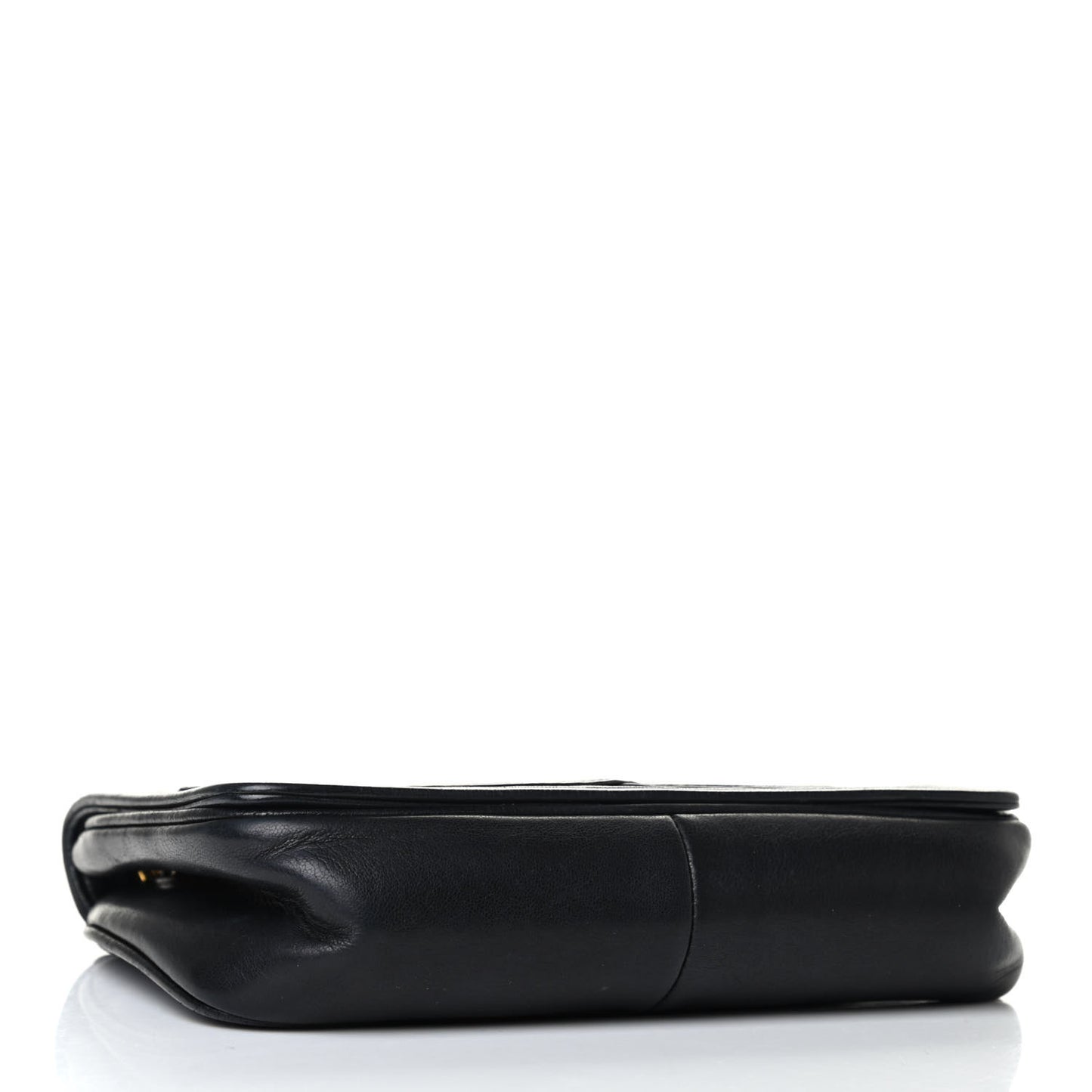 Lambskin CC Shoulder Flap Bag Black