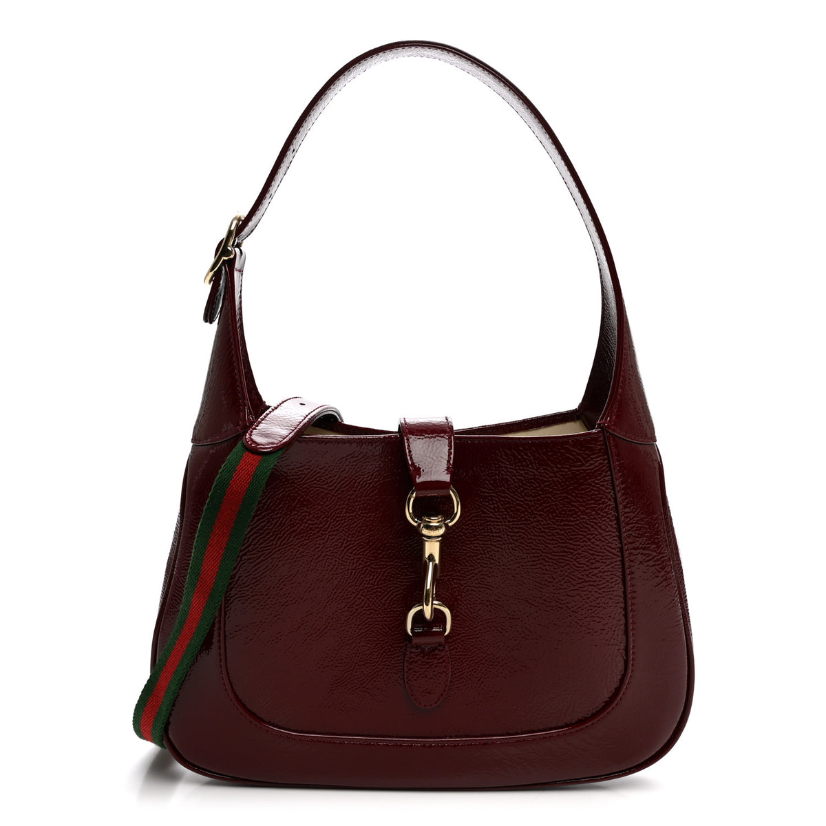 Gucci Patent Calfskin Small Jackie Shoulder Bag Rosso 1 of 10