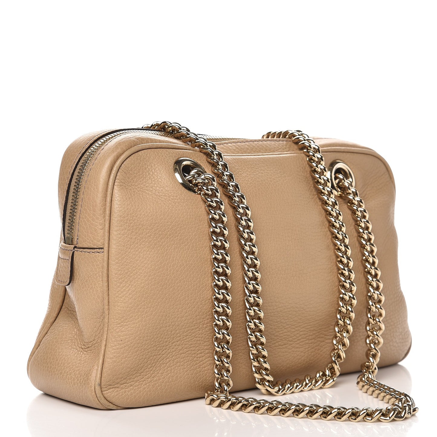 Pebbled Calfskin Small Soho Bowler Camelia