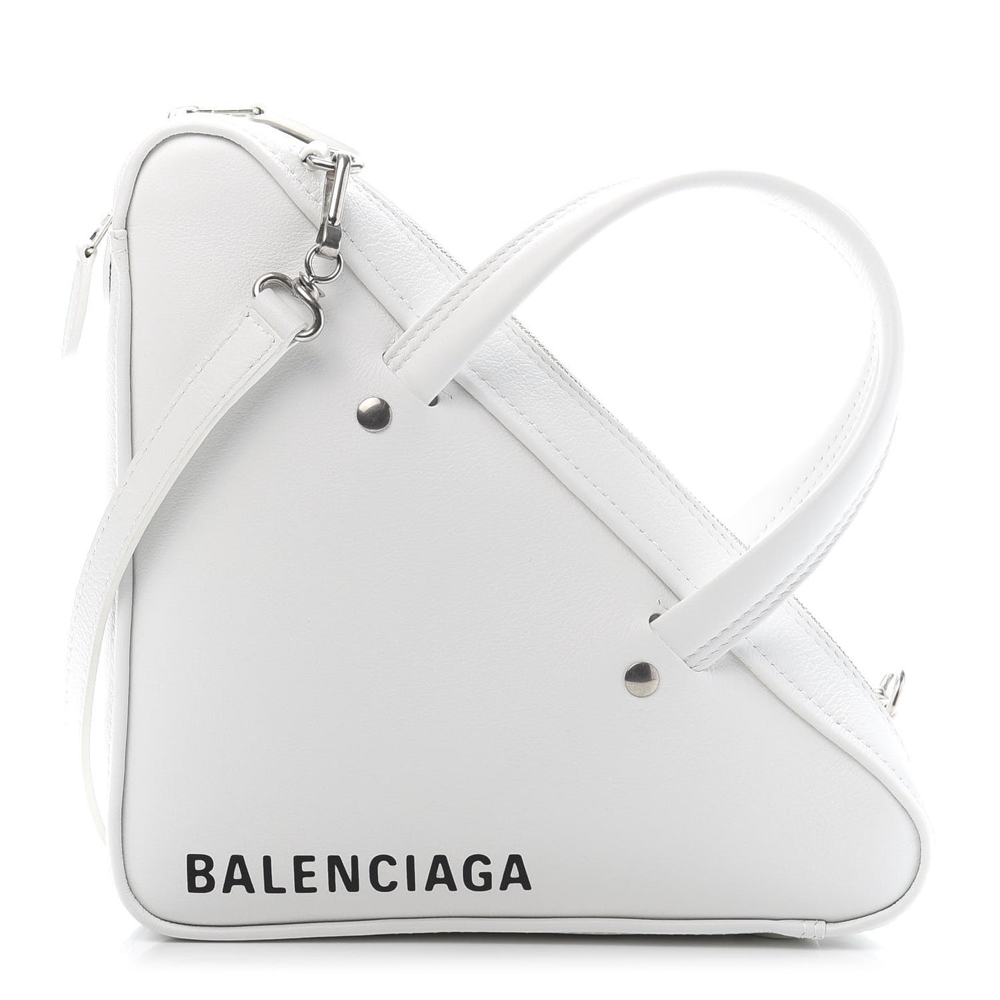 Calfskin XS Triangle Duffle White