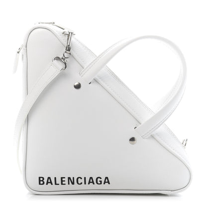 Balenciaga Calfskin XS Triangle Duffle White 1 of 12