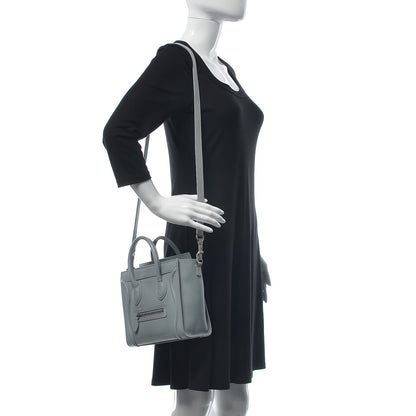 Celine Smooth Calfskin Nano Luggage Sky 2 of 9