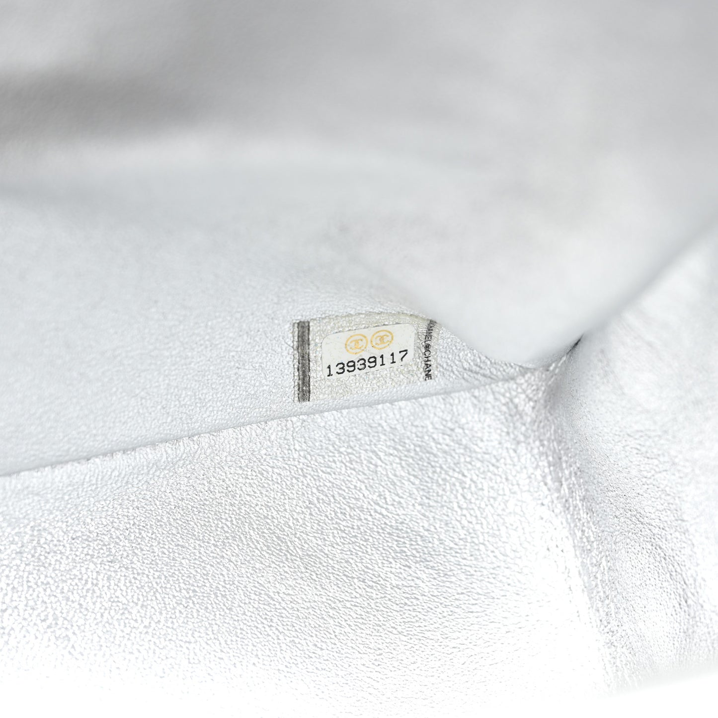 Metallic Lambskin Quilted Jumbo Single Flap Silver