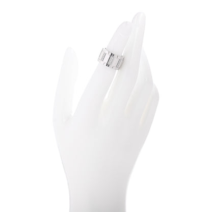 Cartier 18K White Gold Diamond 11mm Tank Francaise Ring 47 4 2 of 4