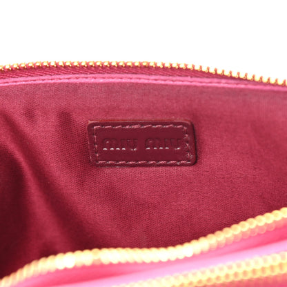 Miu Miu Nappa Matelasse Double Zip Chain Shoulder Bag Loto 8 of 11