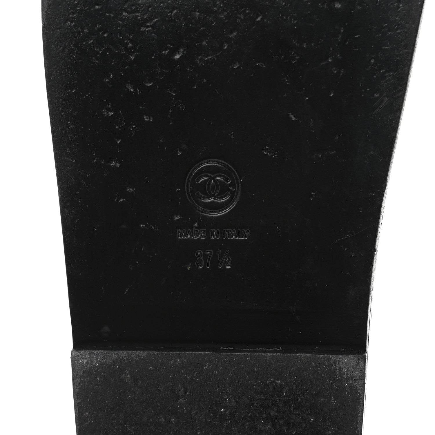 Chanel Grained Calfskin Velcro Dad Sandals 37.5 Black 7 of 14