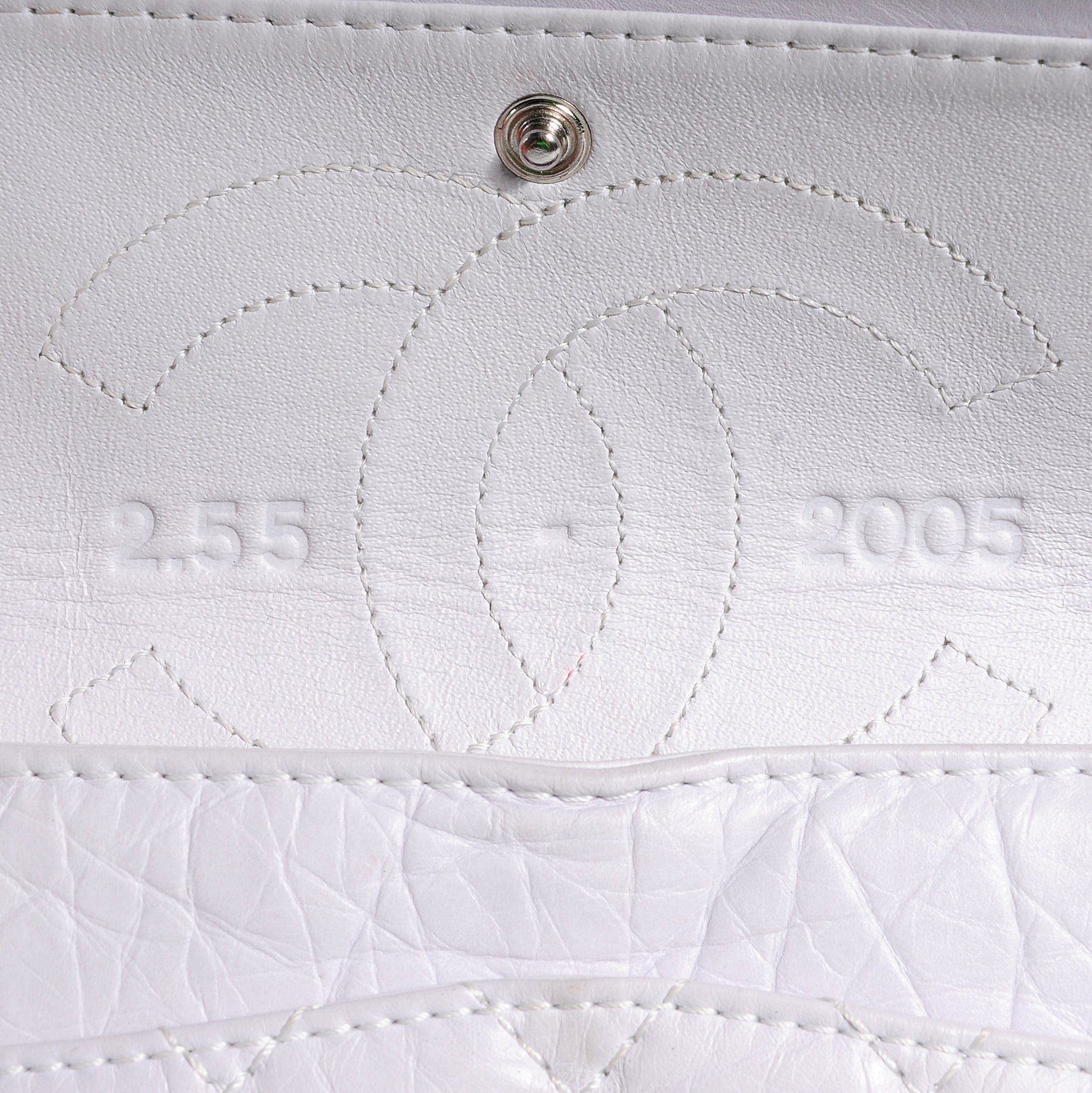 Chanel Aged Calfskin 50th Anniversary 2.55 Reissue 225 Flap White 6 of 8
