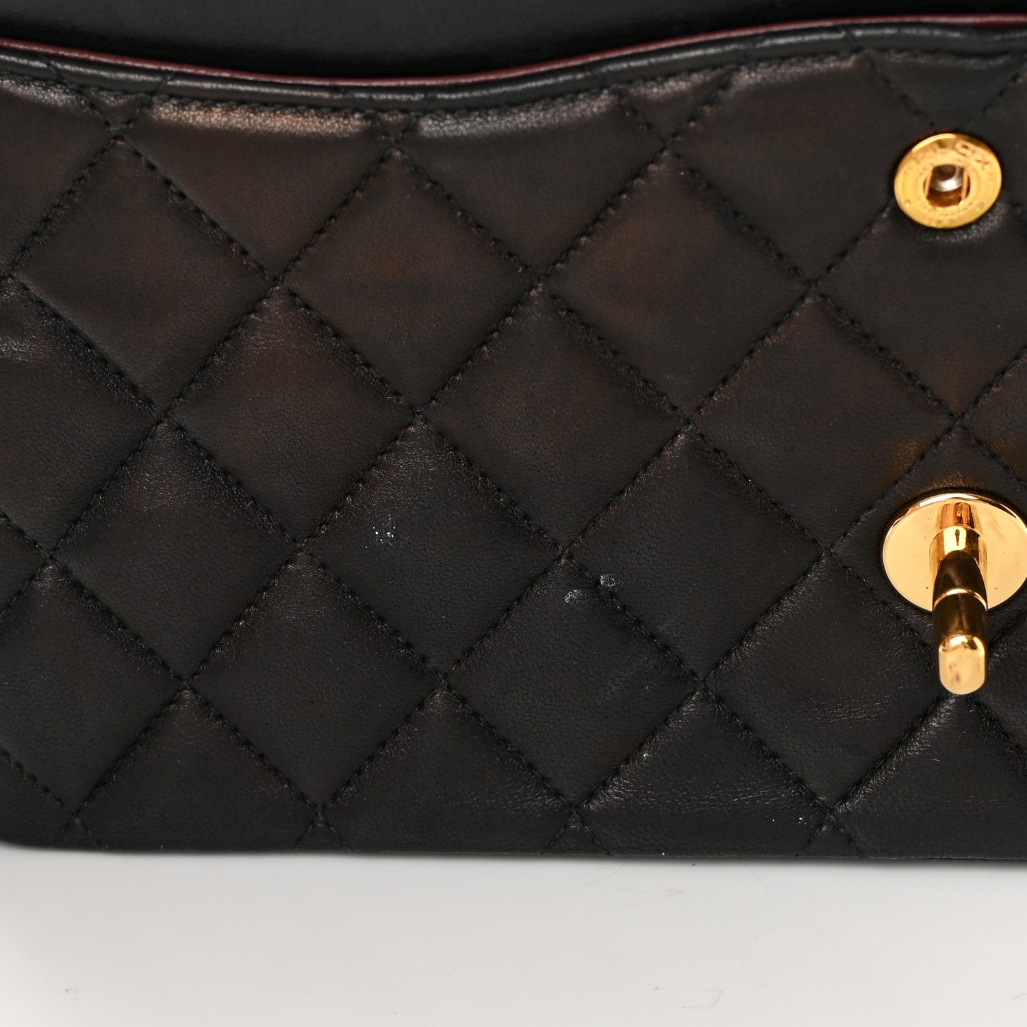 Chanel Lambskin Quilted Medium Double Flap Black 16 of 22