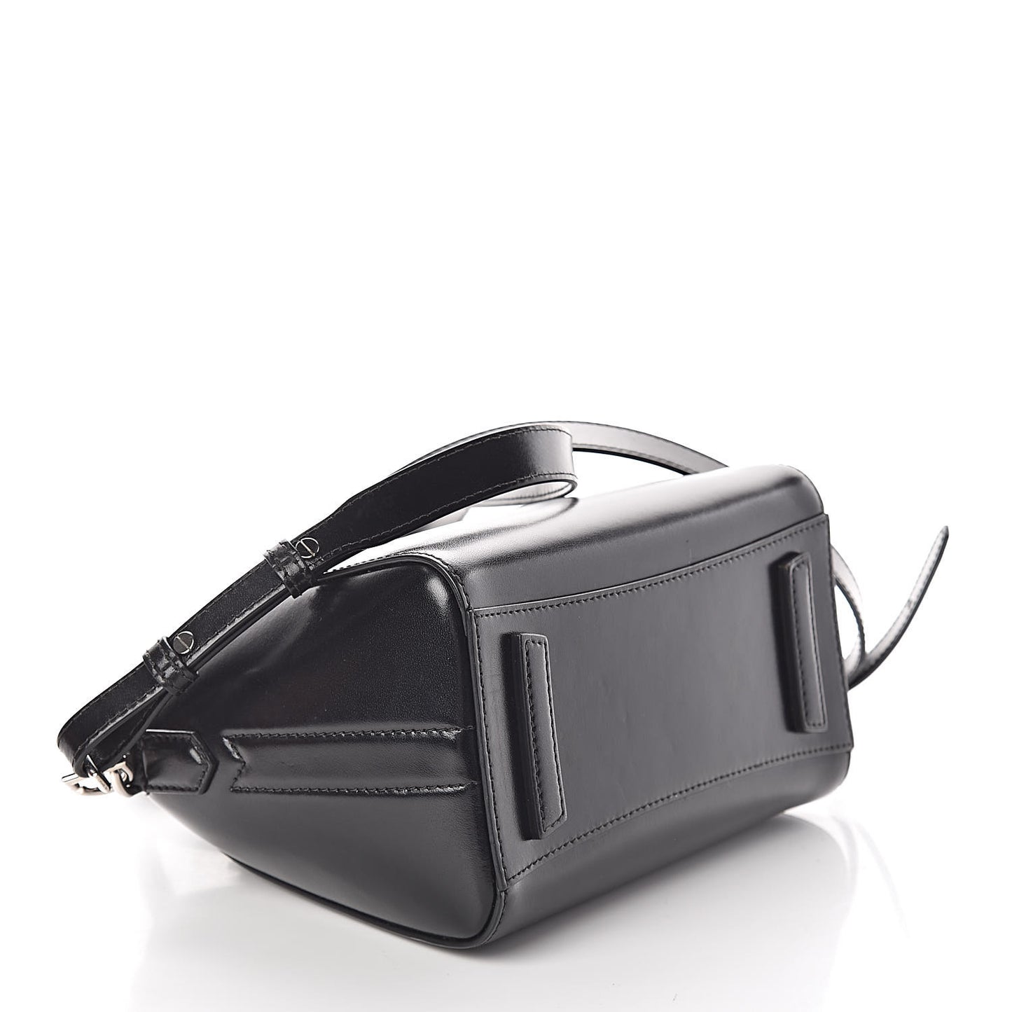Shiny Lord Calfskin Mini Antigona Black