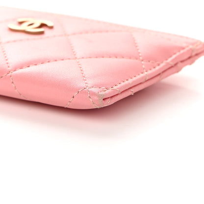 Chanel Lambskin Quilted Card Holder Pink 11 of 17