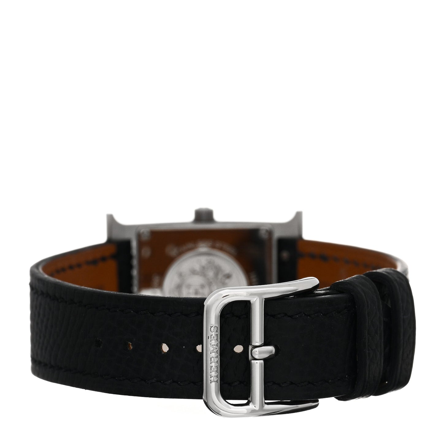 Stainless Steel Epsom 21mm Heure H Hour Quartz Watch Noir