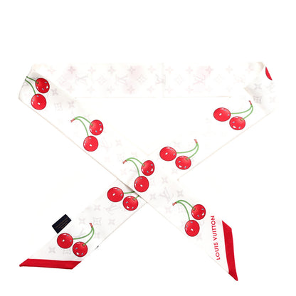 Louis Vuitton LV X TM Silk Monogram Cerises Bandeau White 1 of 3