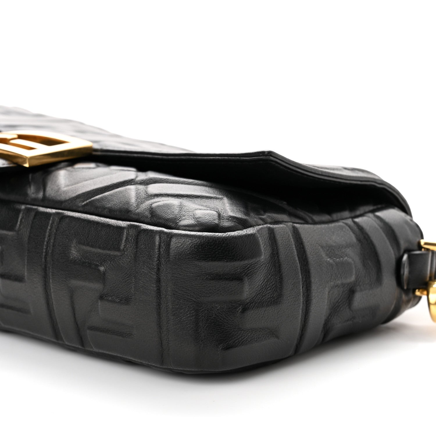 Fendi Nappa FF 1974 Embossed Baguette Black 7 of 7