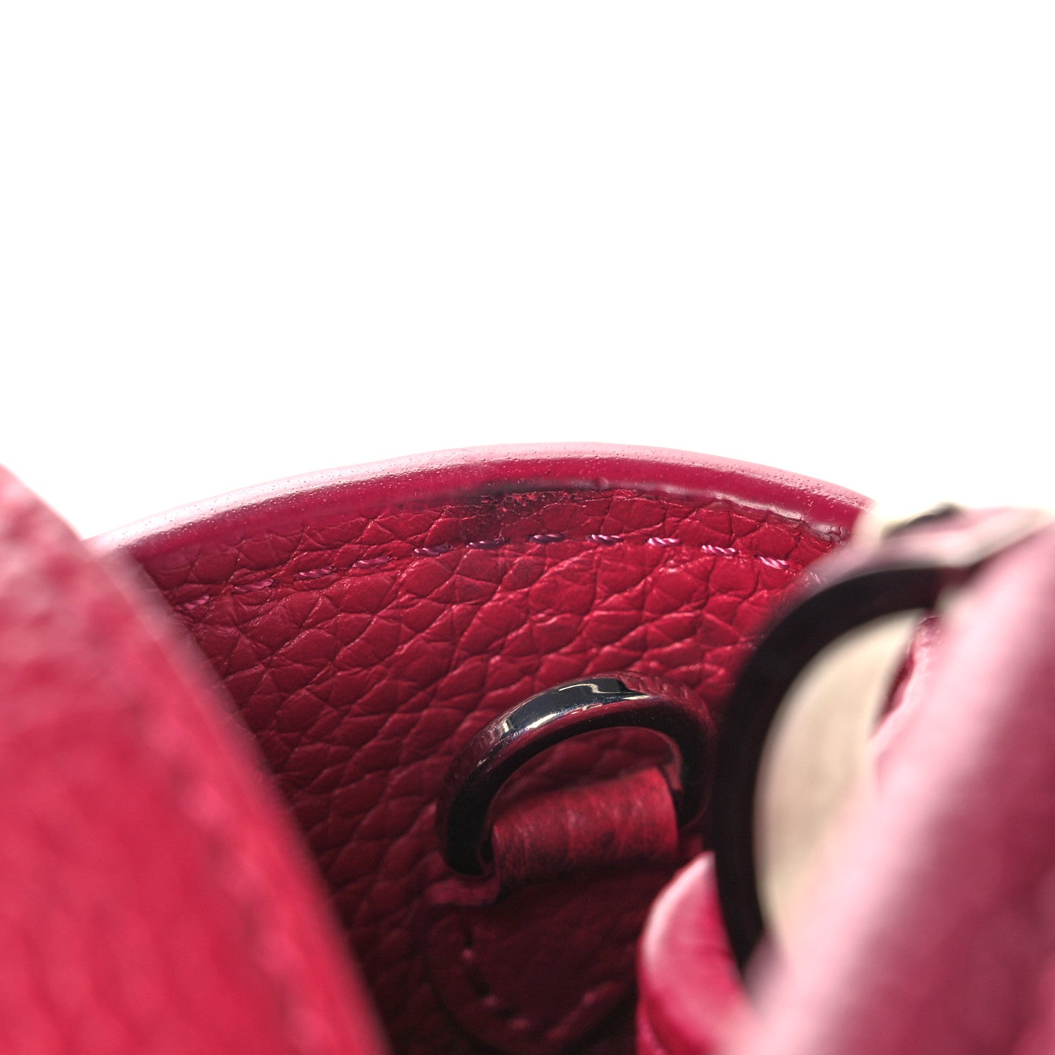 Louis Vuitton Taurillon Flowers Capucines BB Fuchsia 9 of 9