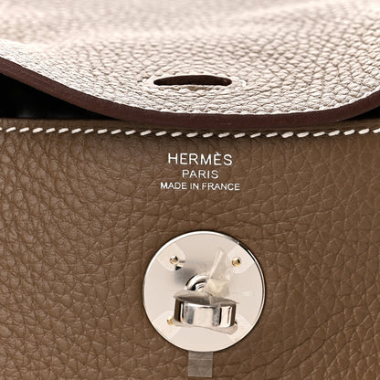Hermes Taurillon Clemence Lindy 26 Etoupe 6 of 11