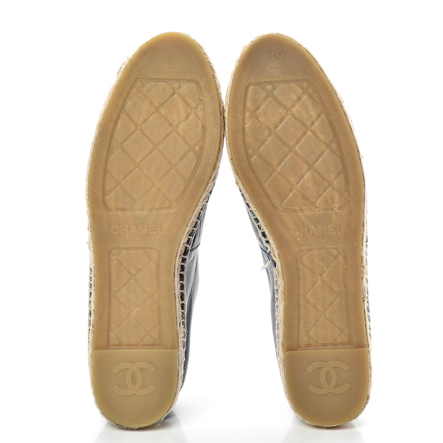 Lambskin CC Espadrilles 39 Navy Black