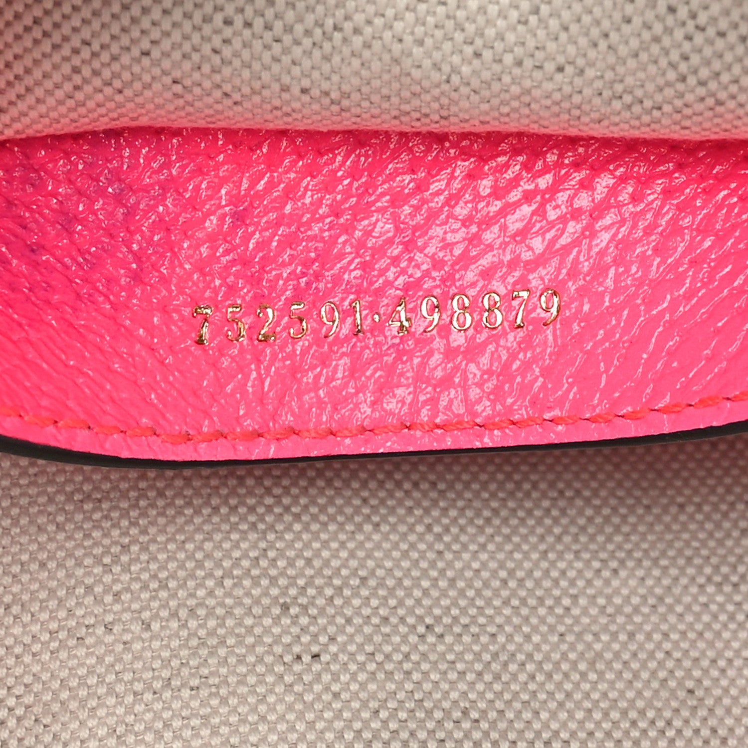 Gucci GG Supreme Monogram Textured Dollar Calfskin Web Ophidia Small Crossbody Bag Beige Ebony Fuchsia 7 of 10