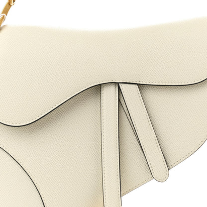 Christian Dior Grained Calfskin Saddle Bag White 8 of 10