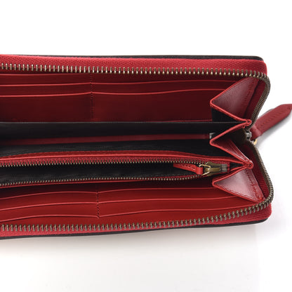 Gucci Calfskin Queen Margaret Zip Around Wallet Blue Agata Hibiscus Red Mystic White 5 of 10