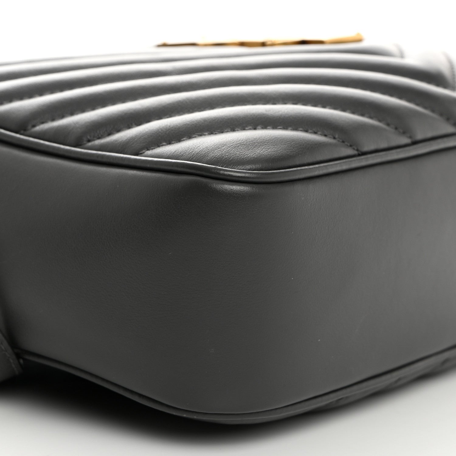 Saint Laurent Calfskin Matelasse Monogram Lou Camera Bag Greyish Brown 9 of 10
