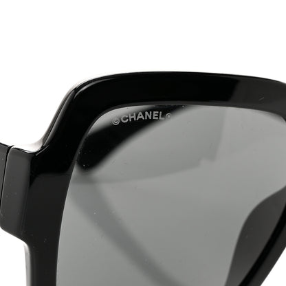 Chanel Acetate Square Heart Sunglasses 5479-A Black 5 of 8