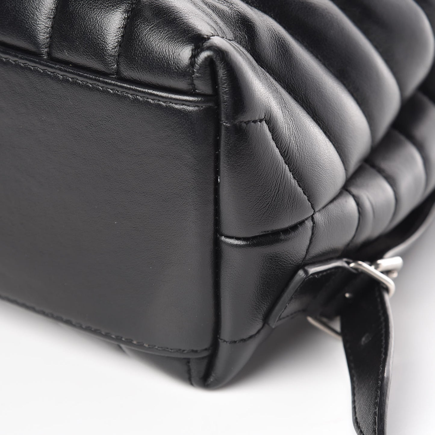 Calfskin Y Quilted Monogram Small Loulou Backpack Black