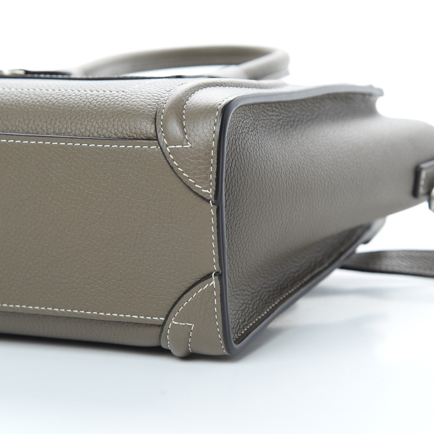 Celine Drummed Calfskin Nano Luggage Souris 11 of 11