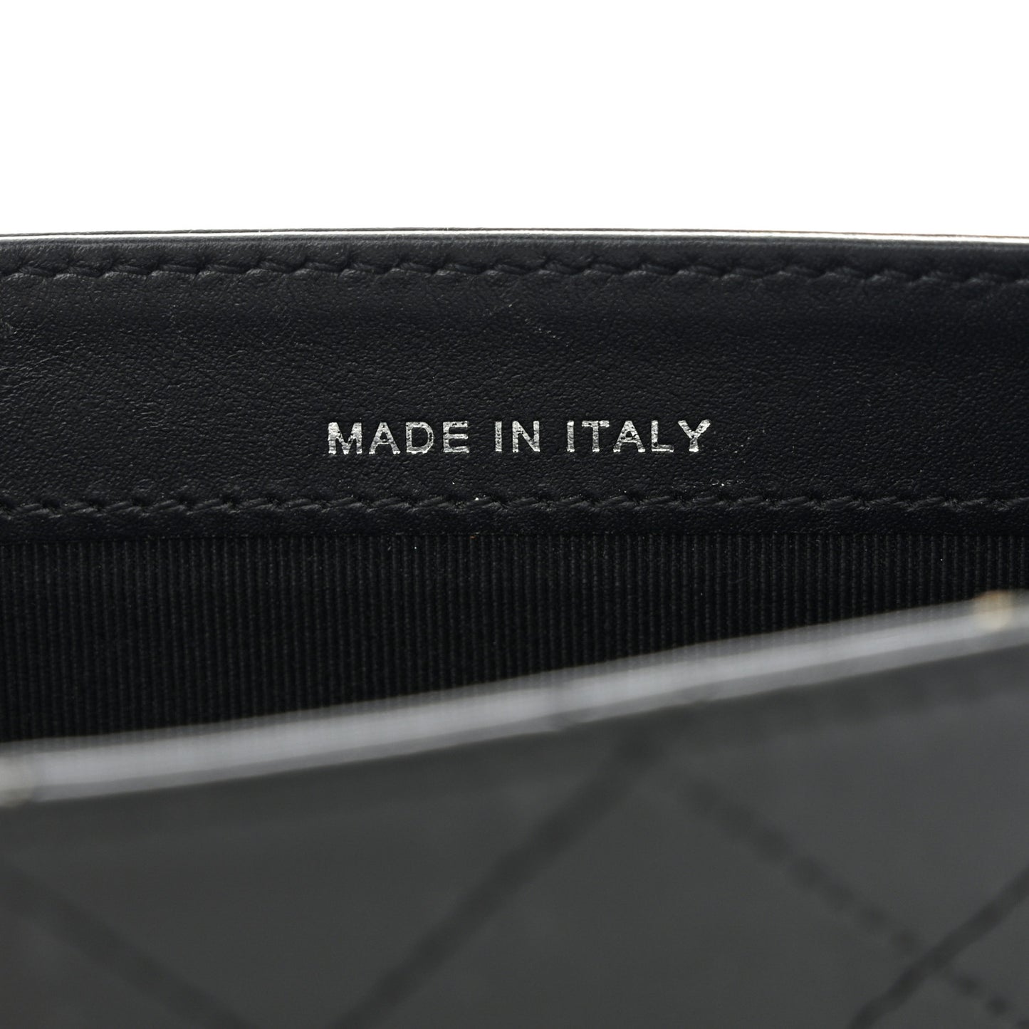Patent Quilted Travel Wallet Black