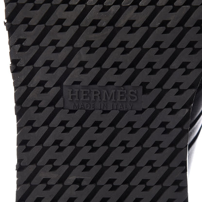 Hermes Calfskin Mens Buckle Sandals 43 Black 8 of 10