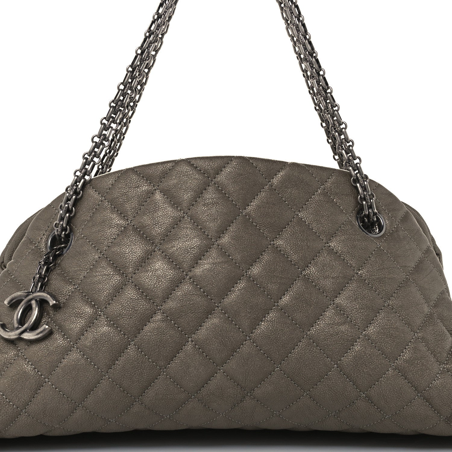 Chanel Metallic Caviar Quilted Medium Just Mademoiselle Beige 8 of 10