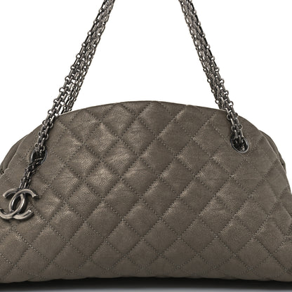 Chanel Metallic Caviar Quilted Medium Just Mademoiselle Beige 8 of 10