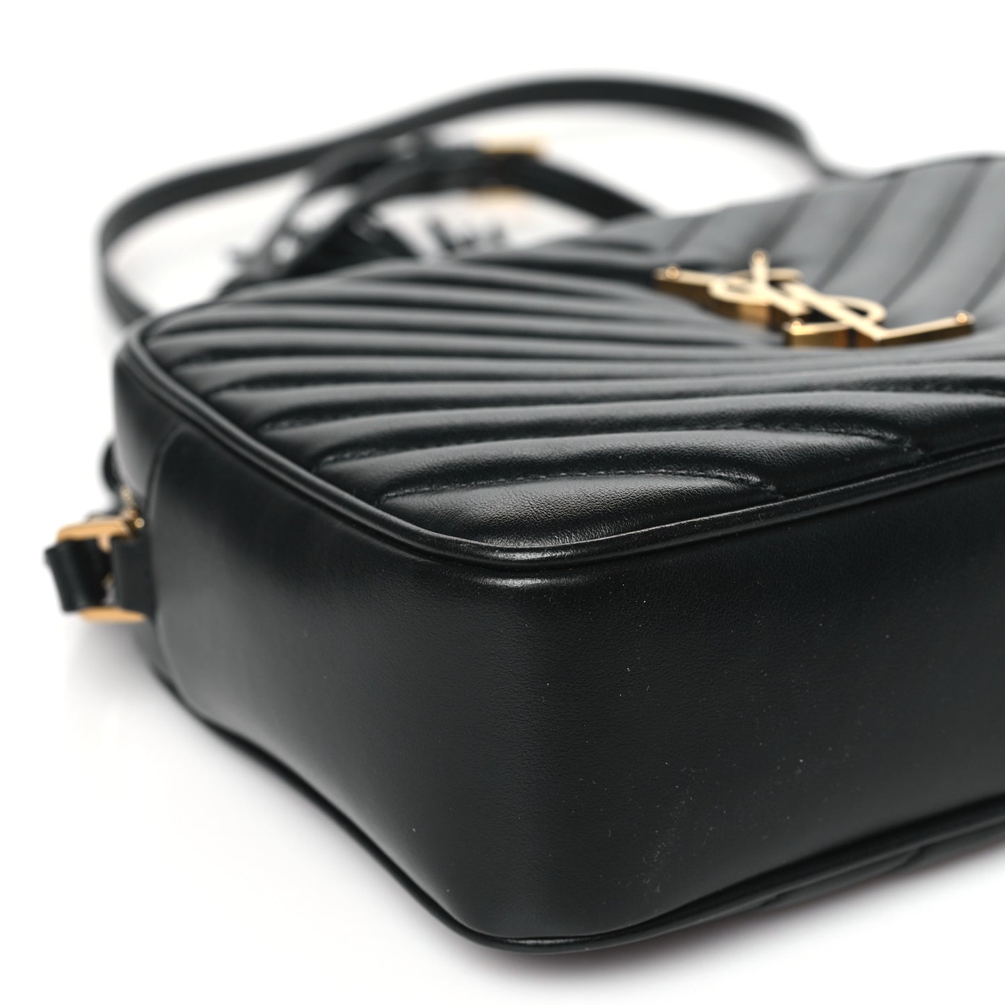 Calfskin Matelasse Monogram Lou Camera Bag Black