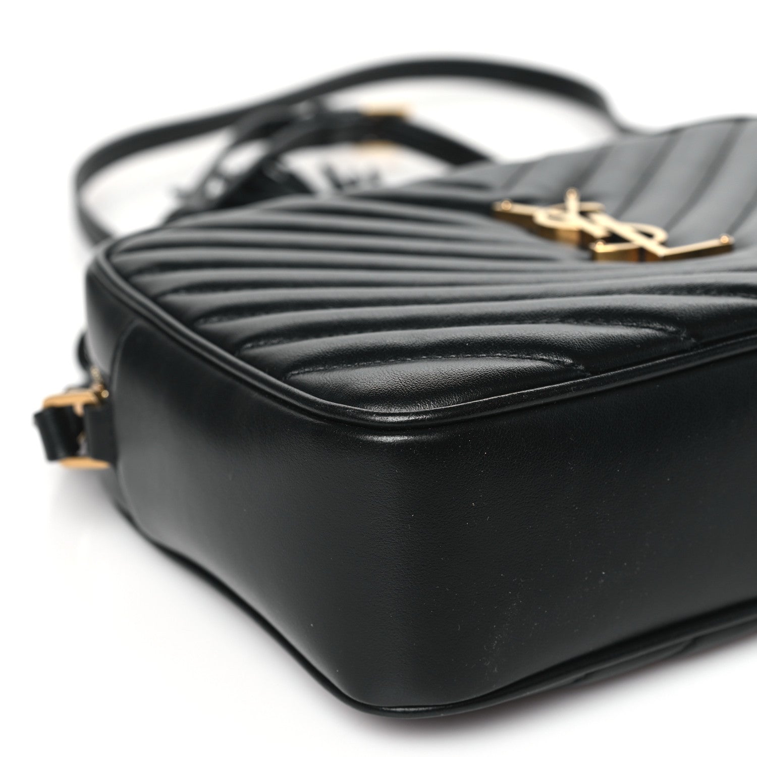 Saint Laurent Calfskin Matelasse Monogram Lou Camera Bag Black 9 of 10