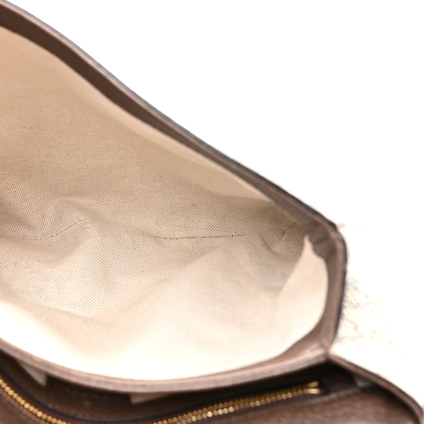 GG Supreme Monogram Textured Dollar Calfskin Web Medium Blondie Top Handle Shoulder Flap Bag Beige Ebony New Acero