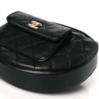 Chanel Caviar Quilted Polly Pocket Pouch Hobo Black 10 of 10