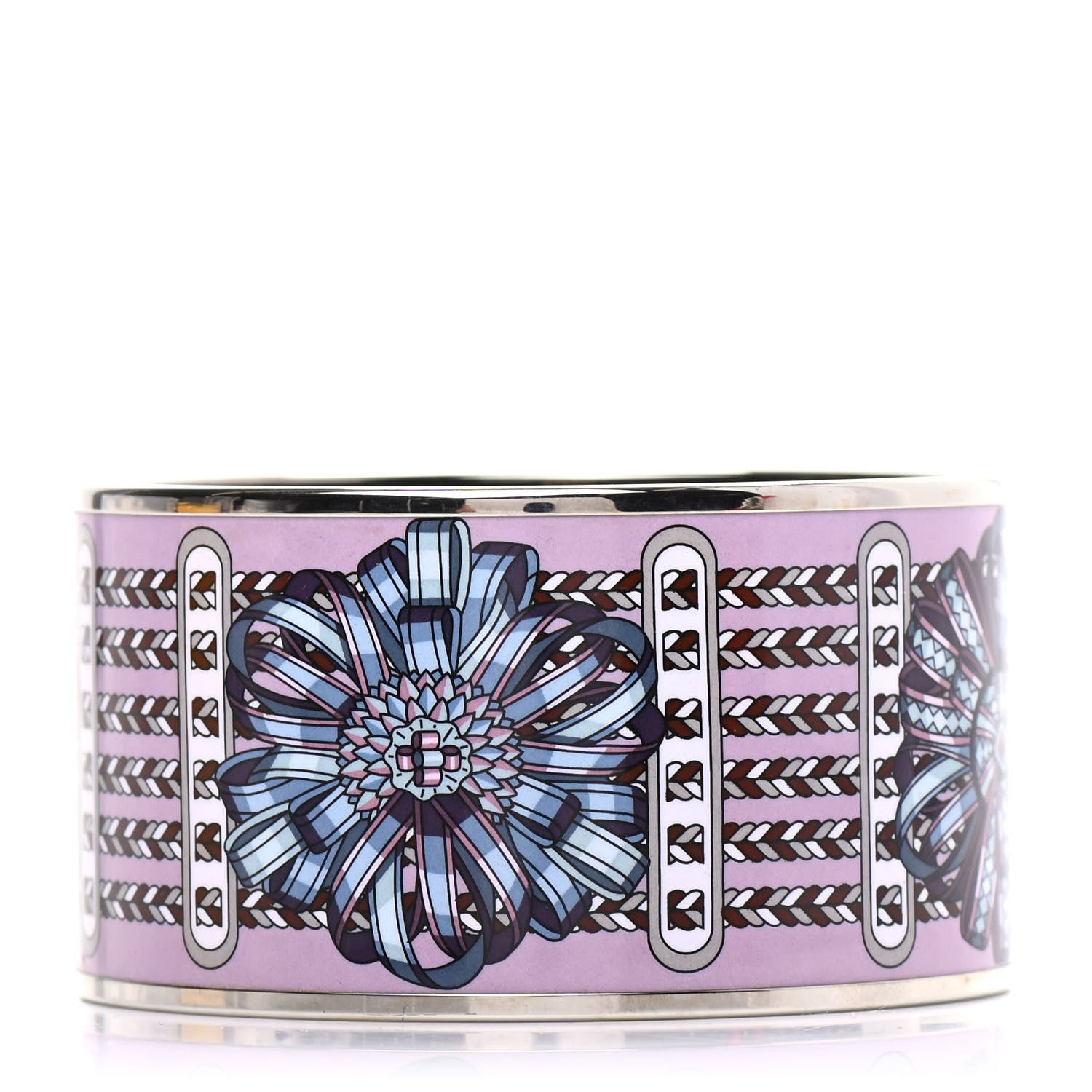 Hermes Enamel Printed Wide Rubans du Cheval Extra Bracelet 65 Colorise 3 of 5