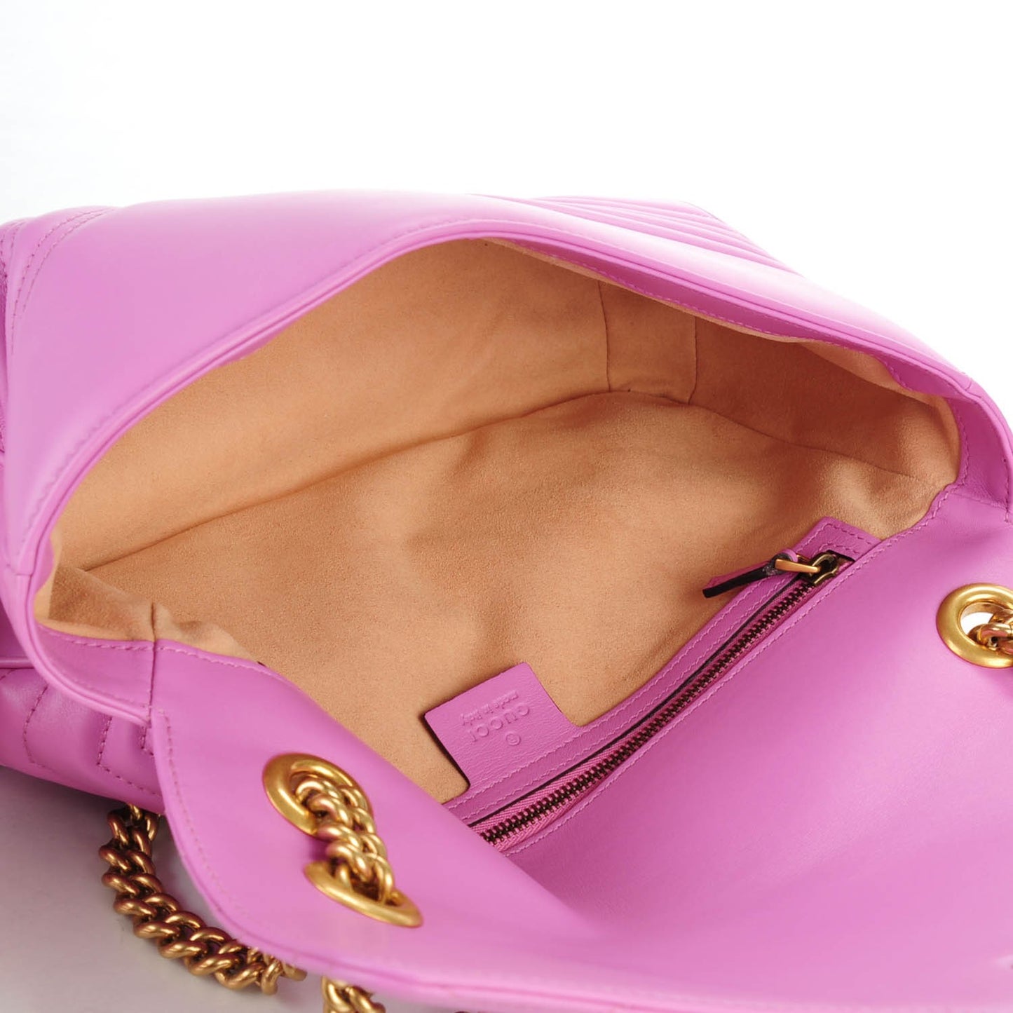 Calfskin Matelasse Medium GG Marmont Shoulder Bag Candy Mousse