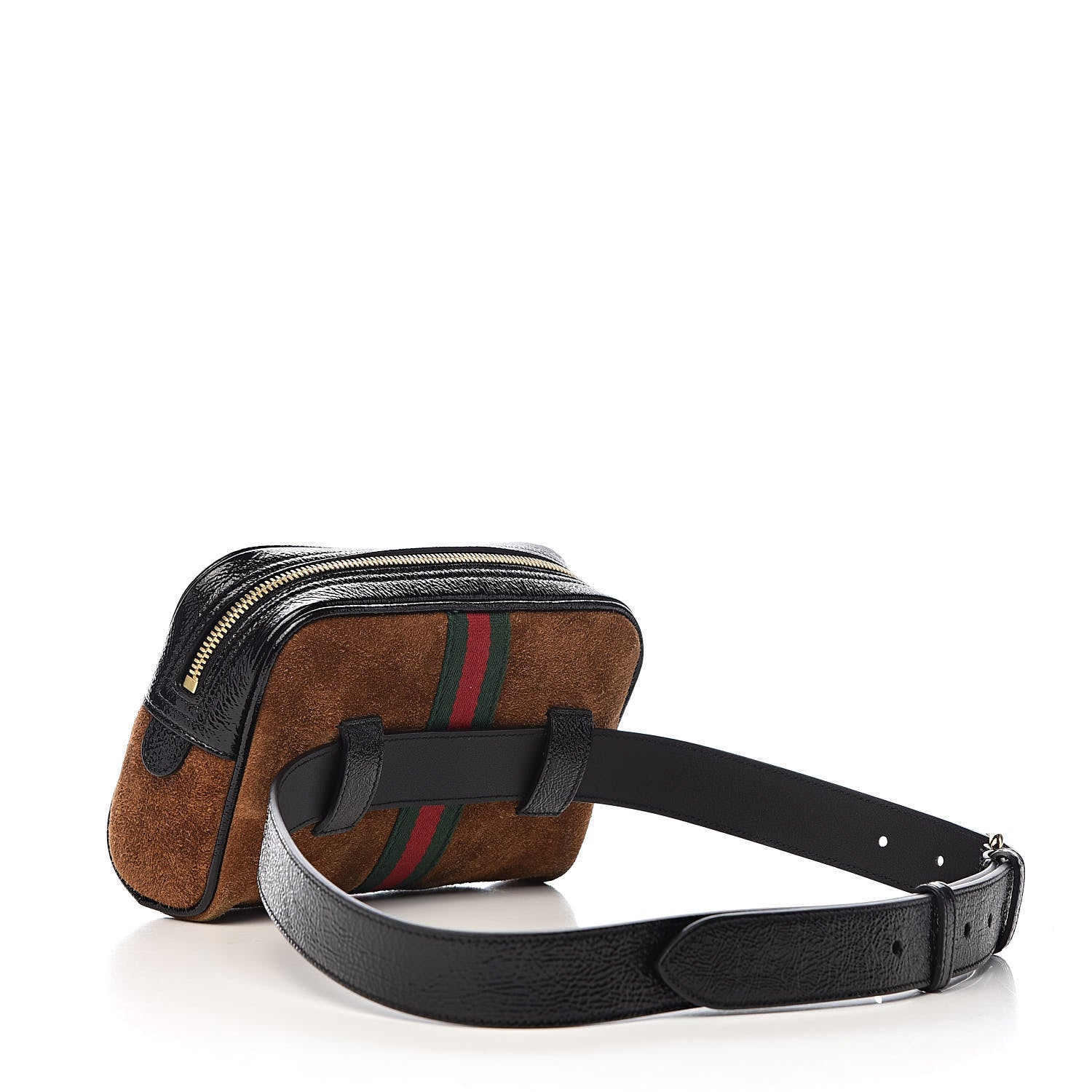 Gucci Suede Small Ophidia Belt Bag 85 34 Brown 3 of 10