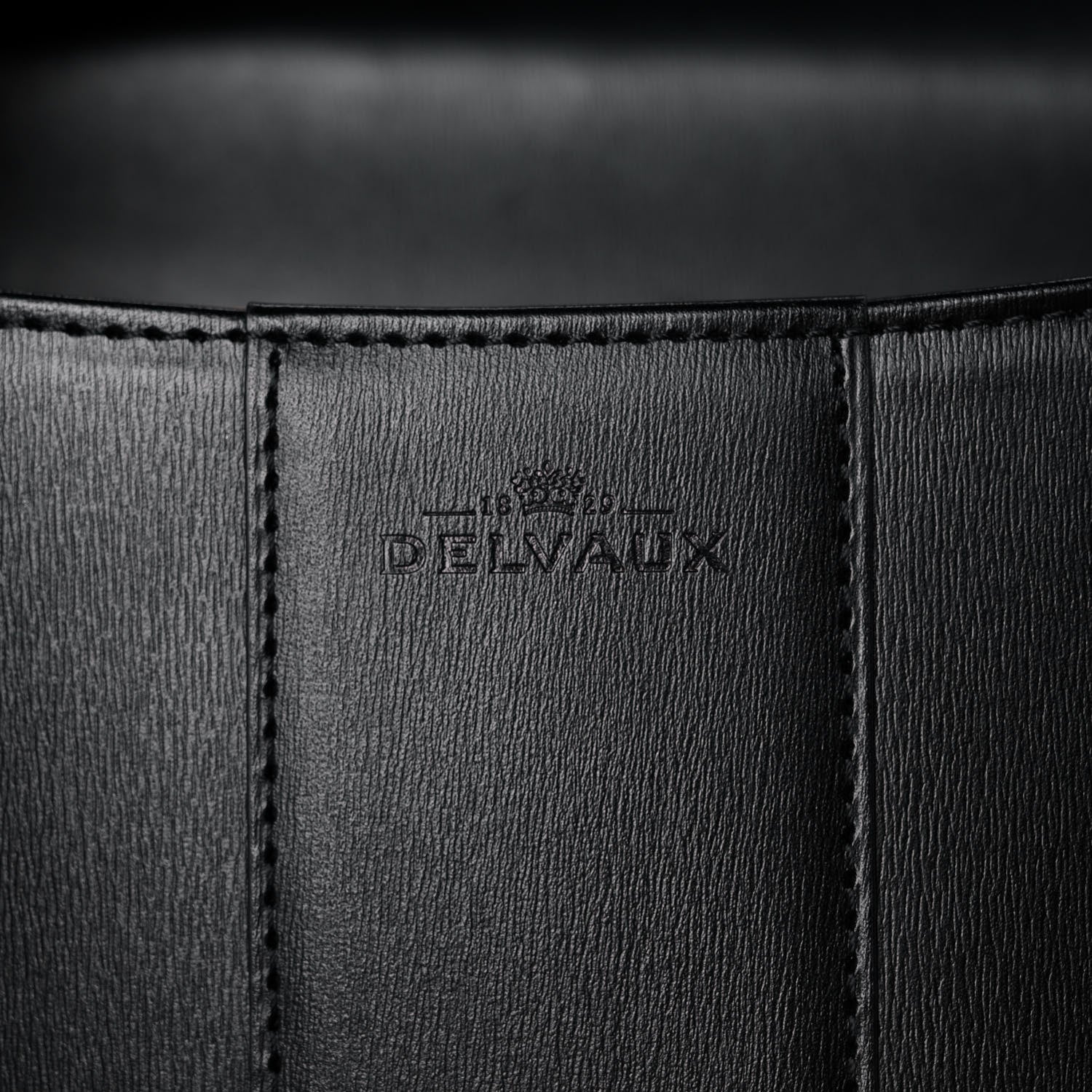 Delvaux Calfskin MM L'Humour Brillant Satchel Black 6 of 14