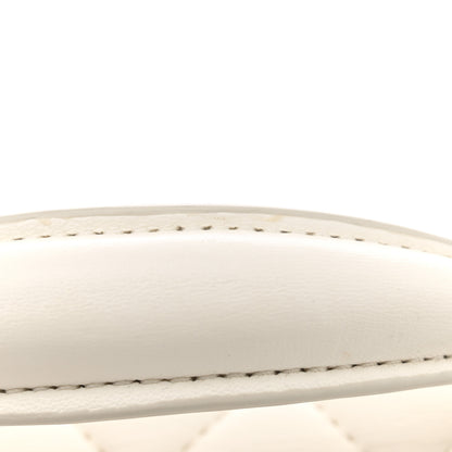 Chanel Lambskin Quilted Mini Lion Charm Top Handle Rectangular Flap White 14 of 15