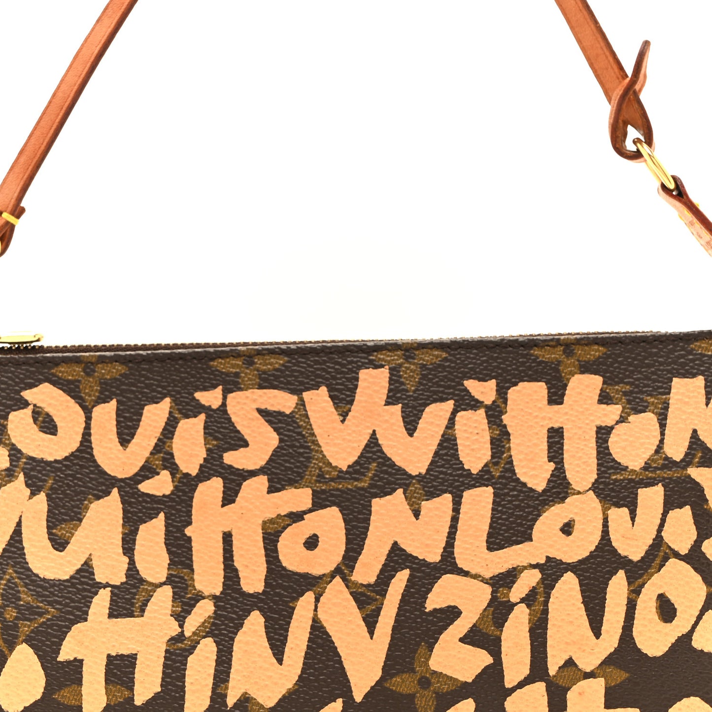Monogram Graffiti Pochette Accessories Peach