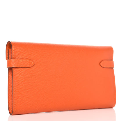 Hermes Epsom Kelly Longue Wallet Orange 3 of 9