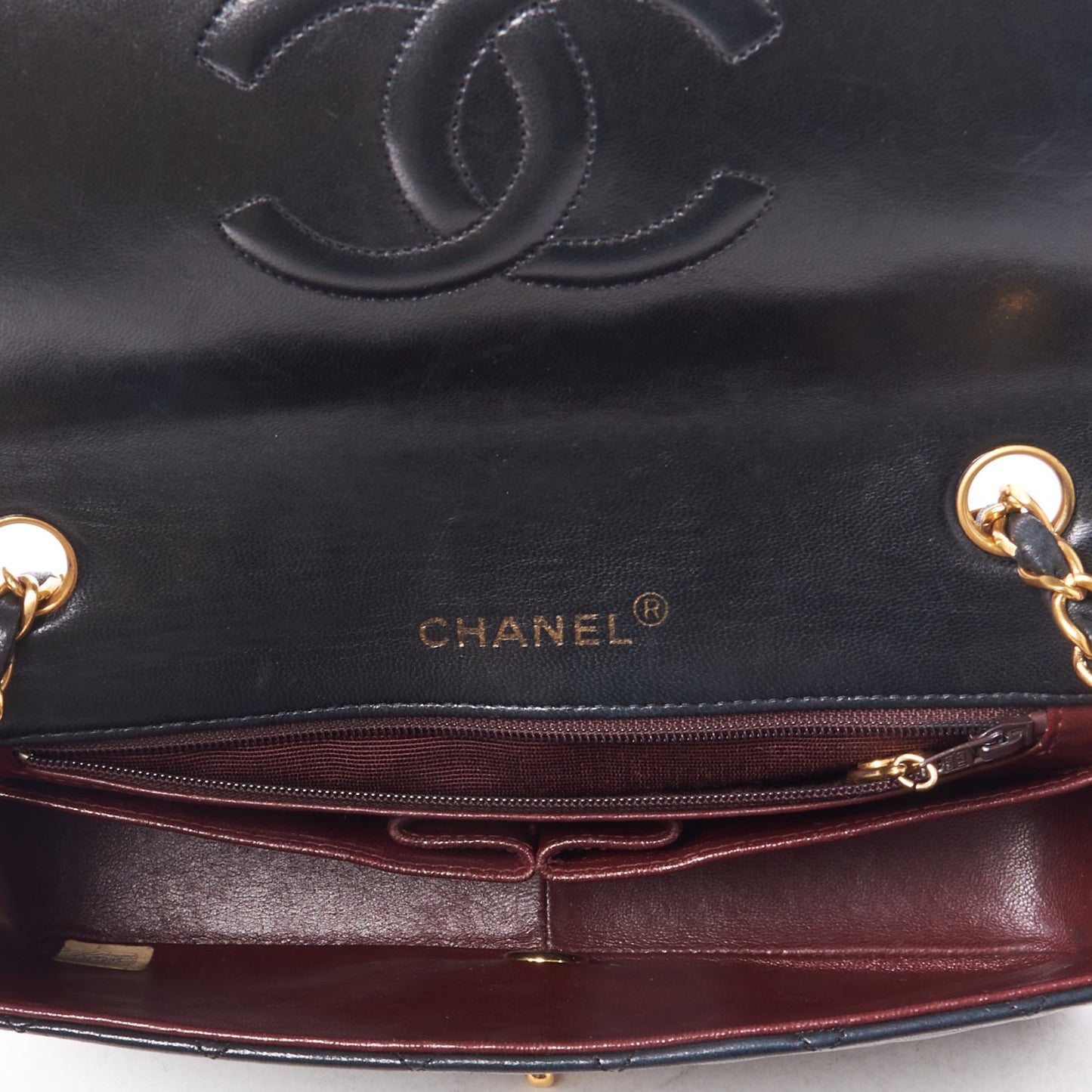 Lambskin Quilted Small Single Flap Bag Black