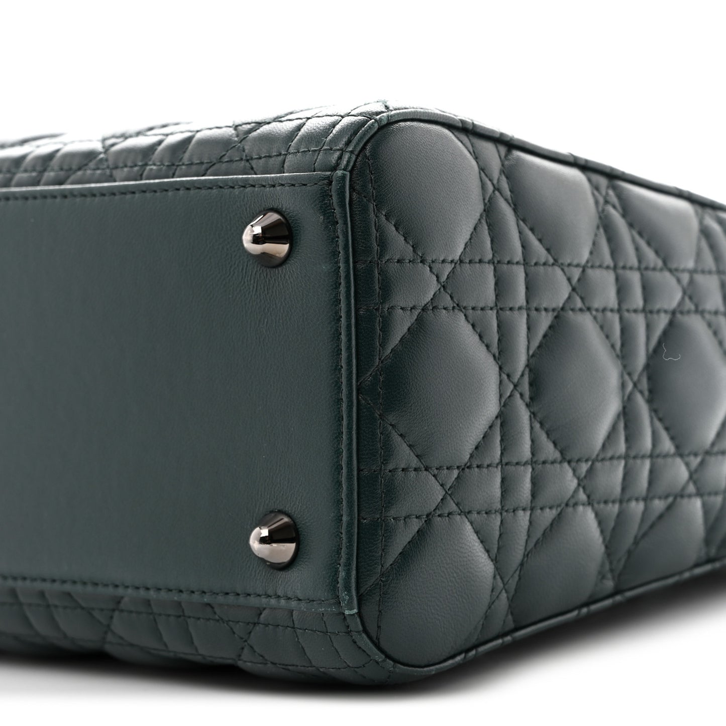Lambskin Cannage Large Lady Dior Dark Green