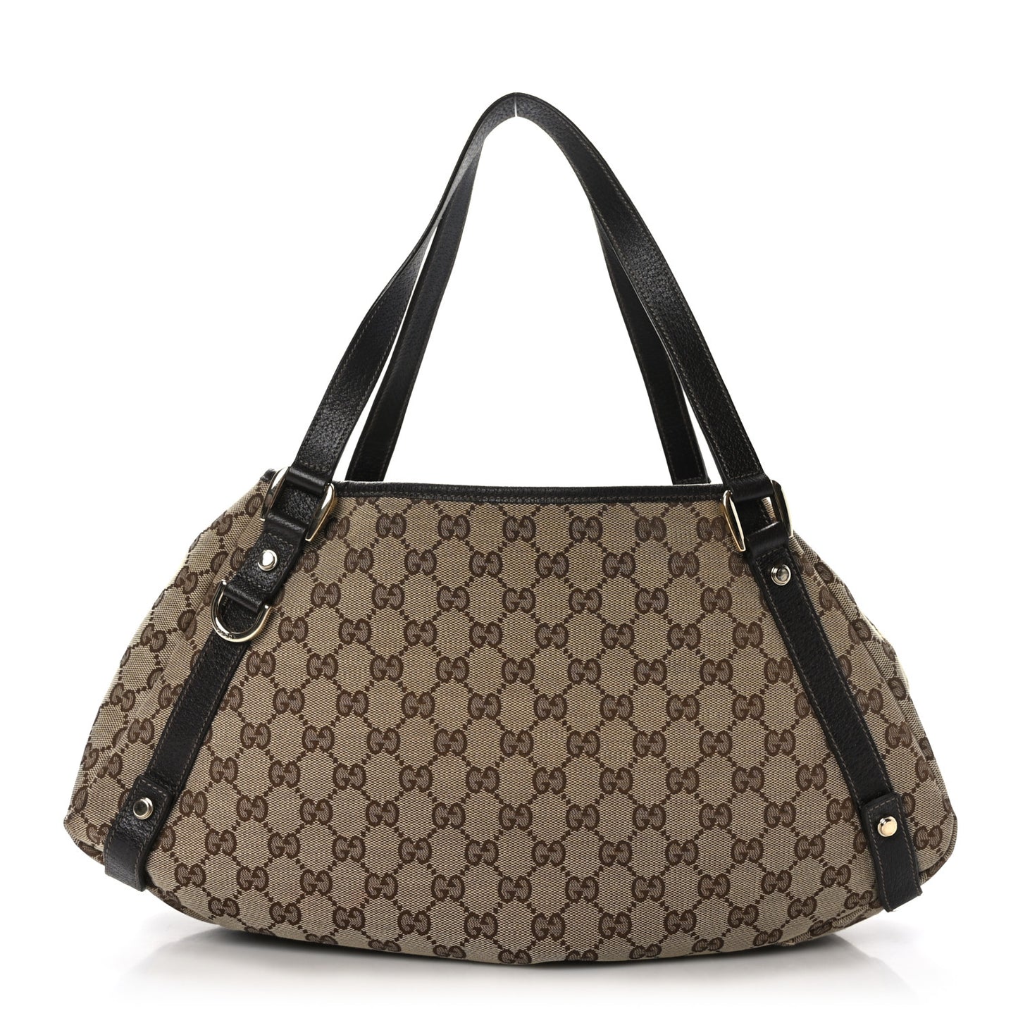 Monogram Medium Abbey Shoulder Bag Dark Brown
