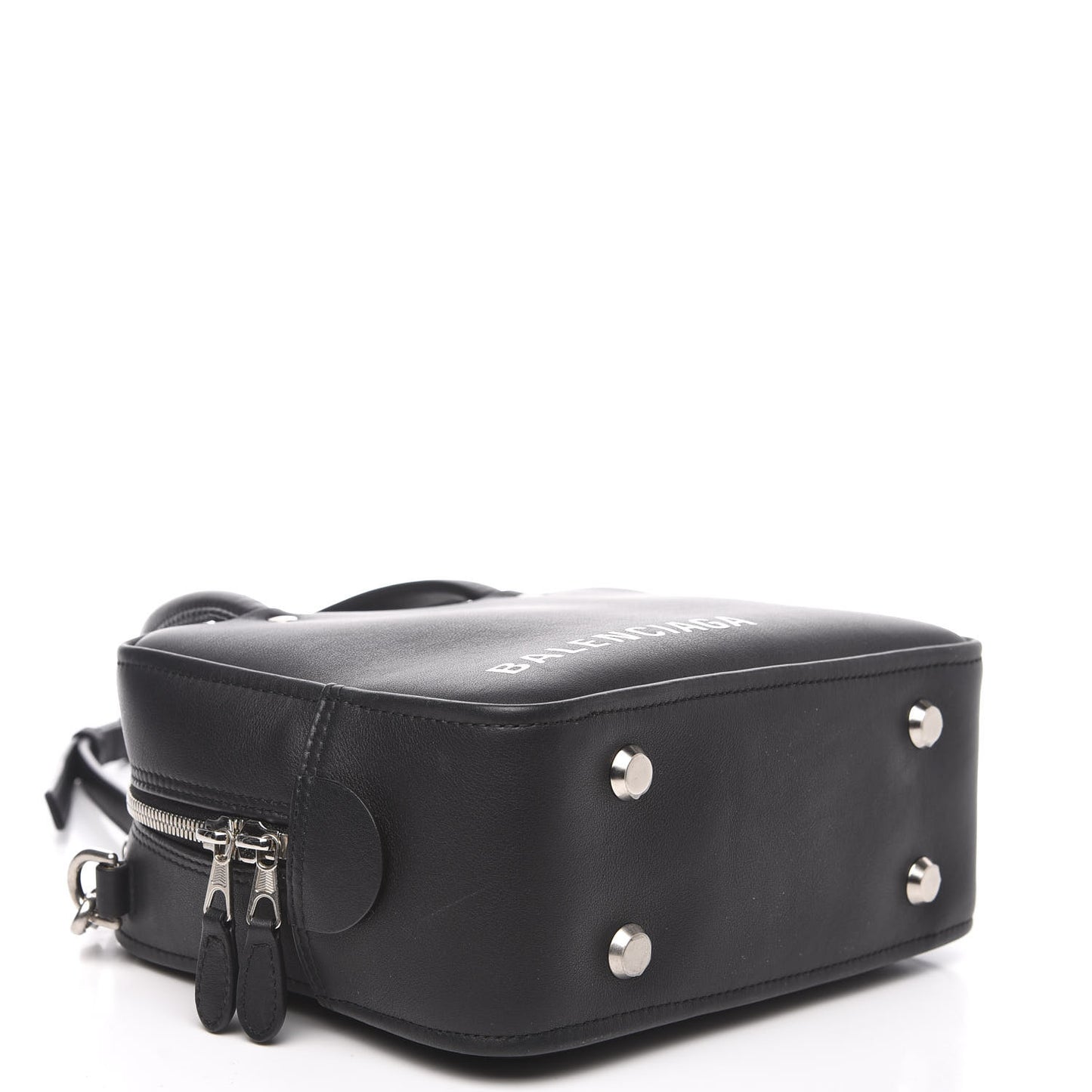 Shiny Day Calfskin XS Triangle Square Bag Black