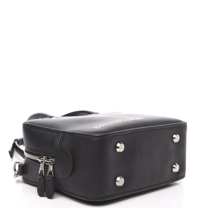Balenciaga Shiny Day Calfskin XS Triangle Square Bag Black 3 of 9