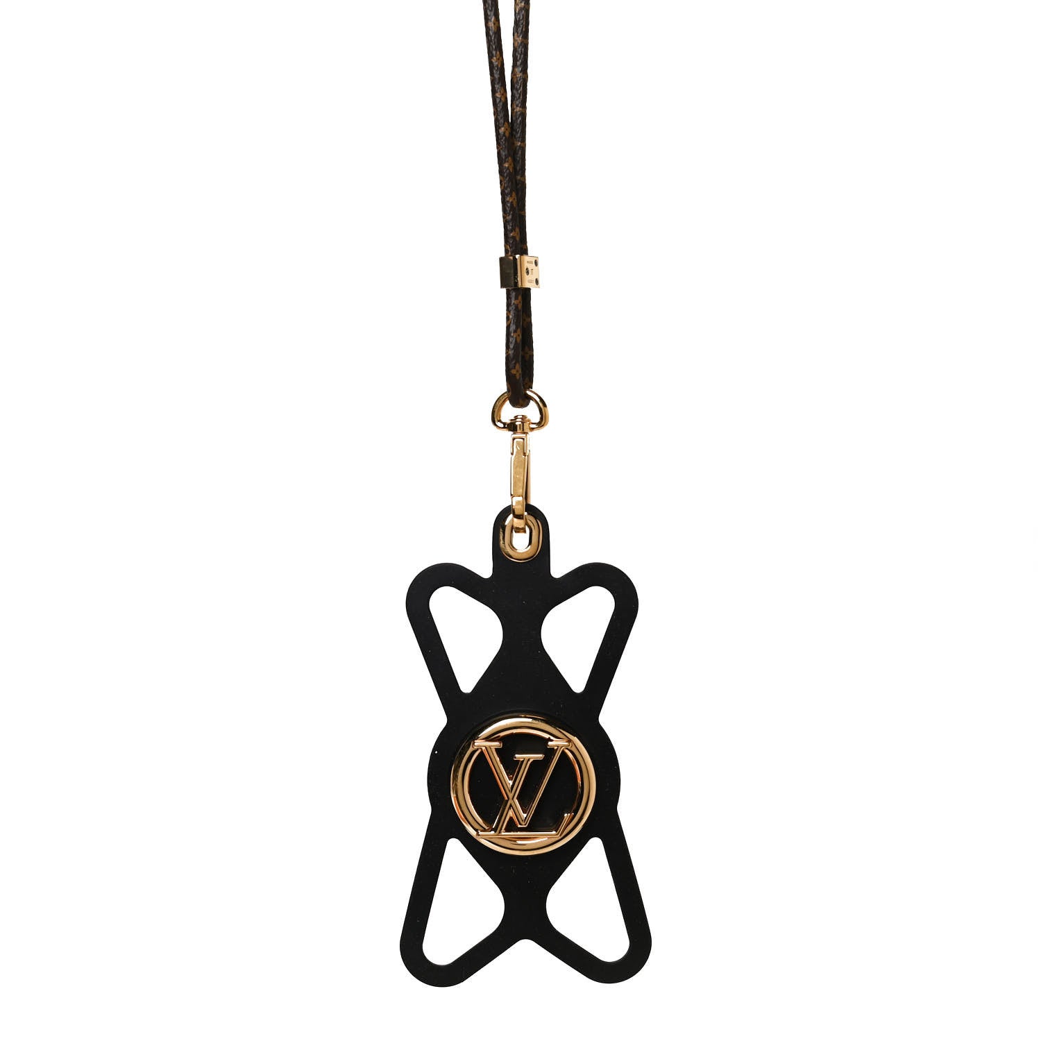 Louis Vuitton Monogram Silicone Louise Phone Holder Black 1 of 8