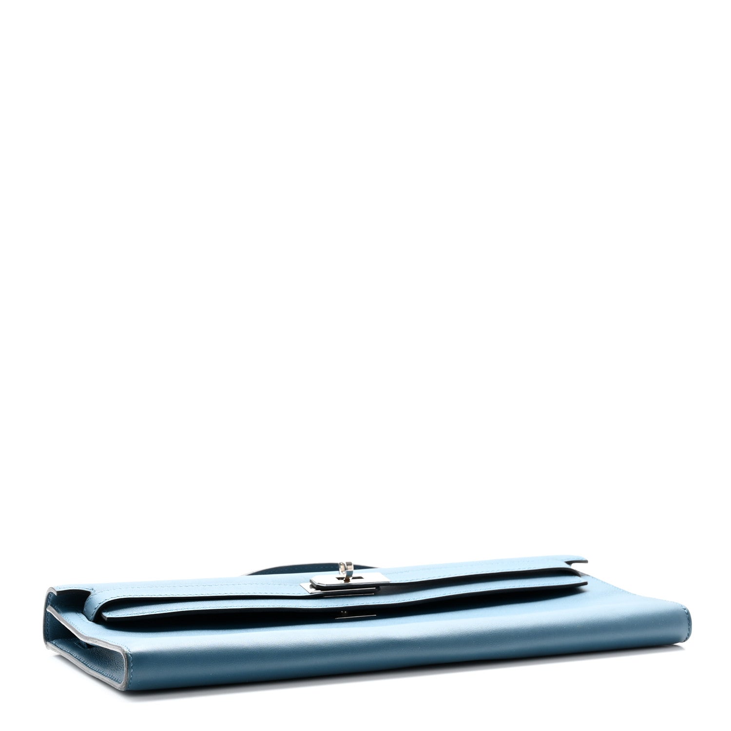 Hermes Swift Kelly Cut Clutch Pochette Bleu Tempete 4 of 11